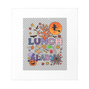 Lunch Lady Halloween Witch Moon Pumpkin_1 Notepad