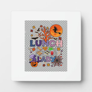 Lunch Lady Halloween Witch Moon Pumpkin_1 Plaque