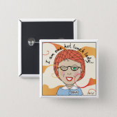 Lunch Lady - I'm One Hot Lunch Lady 15 Cm Square Badge (Front & Back)