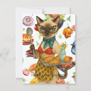 Lunch Lady is serving food Postcard