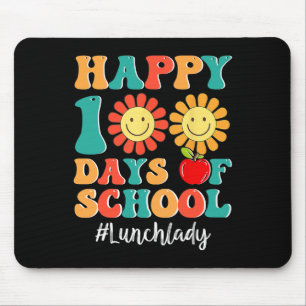 Lunch Lady Life Happy 100th Day Of School 100 Days Mouse Mat