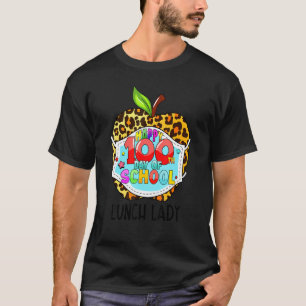 Lunch Lady Life Happy 100th Day Of School Face Mas T-Shirt