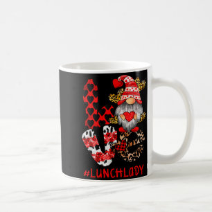 Lunch Lady Love Gnome Heart Valentines Day Cafeter Coffee Mug