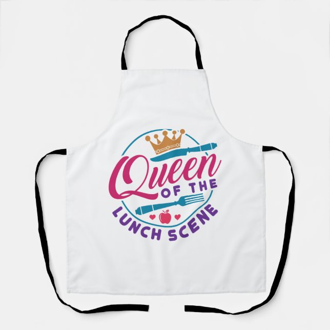 Lunch Lady Queen of the Lunch Scene Apron (Front)
