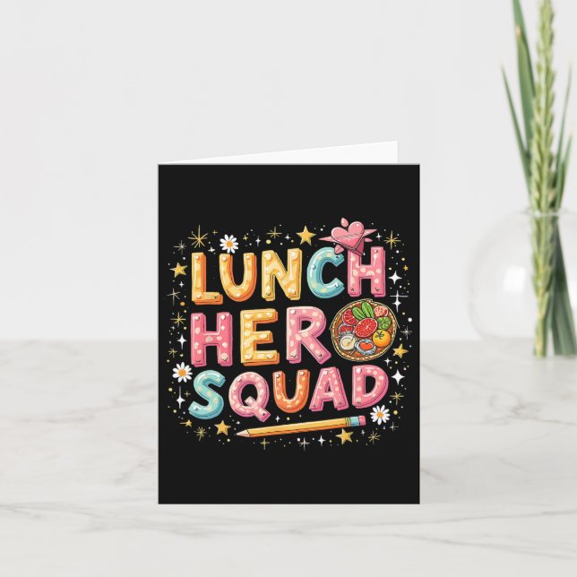 Lunch Lady Squad Lunch Hero Squad Preppy Back To S Card (Front)
