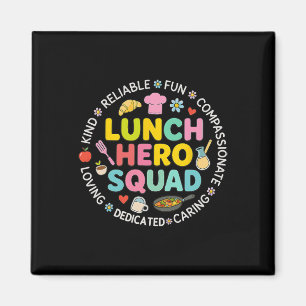 Lunch Lady Squad Lunch Hero Squad Preppy Back To S Magnet