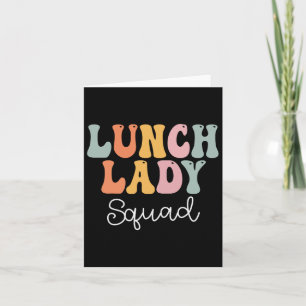 Lunch Lady Squad Retro Groovy Vintage First Day Of Card