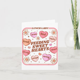 Lunch Lady Valentines Day Retro Cute Cafeteria Swe Card