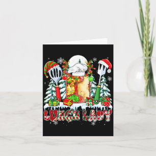 Lunch Lady Xmas Colorful Cosplay Santa Reindeer El Card