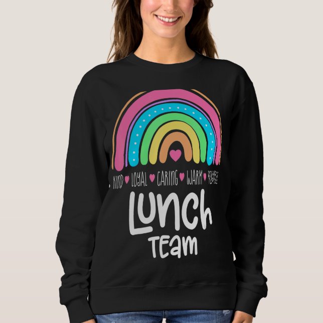 Lunch Team Group Leopard Matching School Spirit Da Sweatshirt (Front)