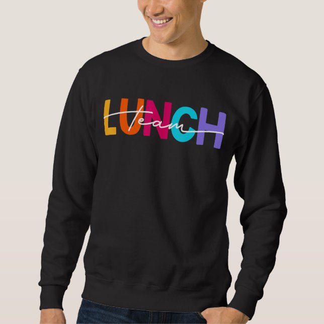 Lunch Team Group Leopard Matching School Spirit Da Sweatshirt (Front)