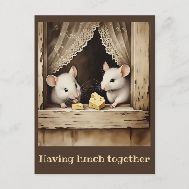 " LUNCH TOGETHER " POSTCARD (Front)