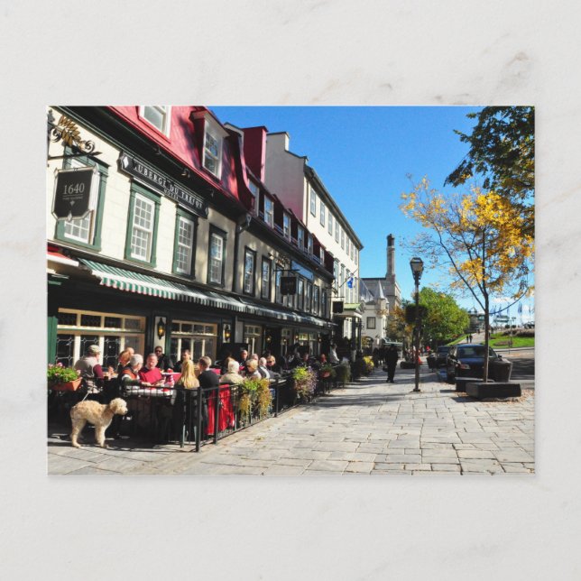 Lunch Vieux Quebec City Street Canada Postcard (Front)