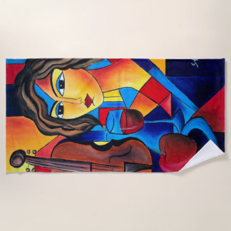 Lunch with Colors Beach Towel
