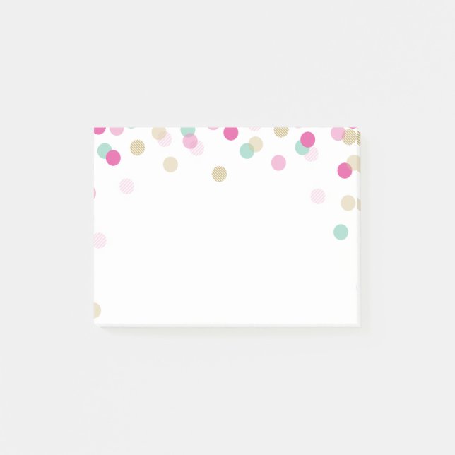 LUNCHBOX LOVE NOTE trendy cute confetti pink mint (Front)