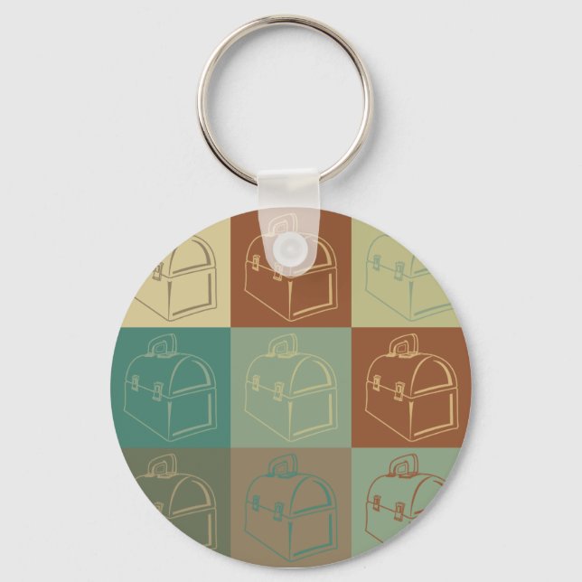 Lunchbox Pop Art Key Ring (Front)