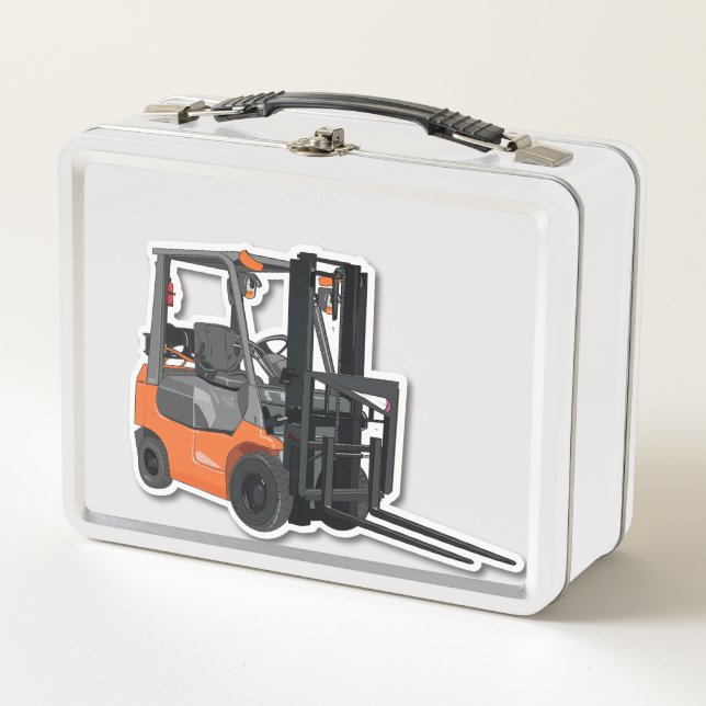 Lunchbox with forklift design (Front)