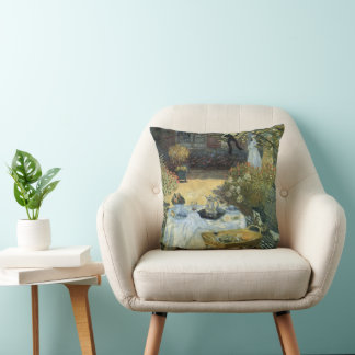 Luncheon by Claude Monet, Vintage Impressionism Cushion