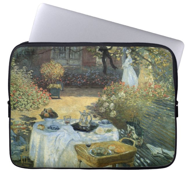 Luncheon by Claude Monet, Vintage Impressionism Laptop Sleeve (Front)
