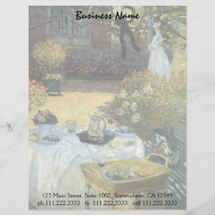 Luncheon by Claude Monet, Vintage Impressionism Personalized Letterhead