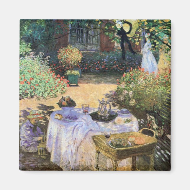 Luncheon Celebration Claude Monet Fine Art Magnet (Front)
