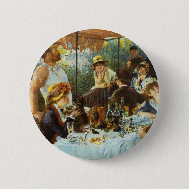 Luncheon of the Boating Party by Pierre Renoir 6 Cm Round Badge (Front)