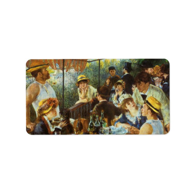 Luncheon of the Boating Party by Pierre Renoir Label (Front)