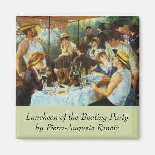 Luncheon of the Boating Party by Pierre Renoir Magnet