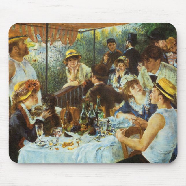 Luncheon of the Boating Party by Pierre Renoir Mouse Mat (Front)