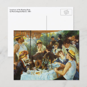 Luncheon of the Boating Party by Pierre Renoir Postcard