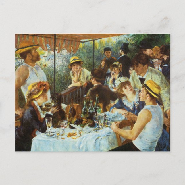 Luncheon of the Boating Party by Pierre Renoir Postcard (Front)