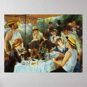 Luncheon of the Boating Party by Pierre Renoir Poster