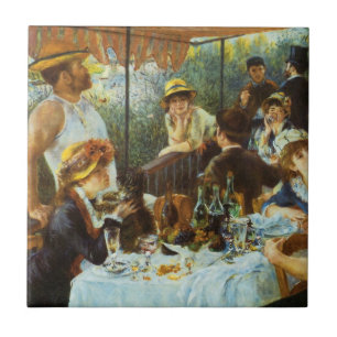 Luncheon of the Boating Party by Pierre Renoir Tile