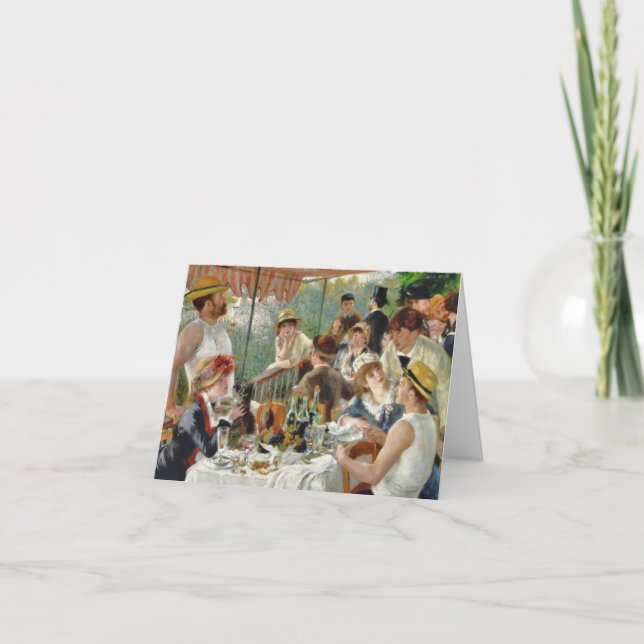 Luncheon of the Boating Party Vintage Renoir Card (Front)