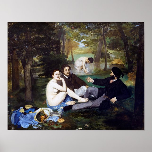 Luncheon on the Grass, Manet Poster (Front)