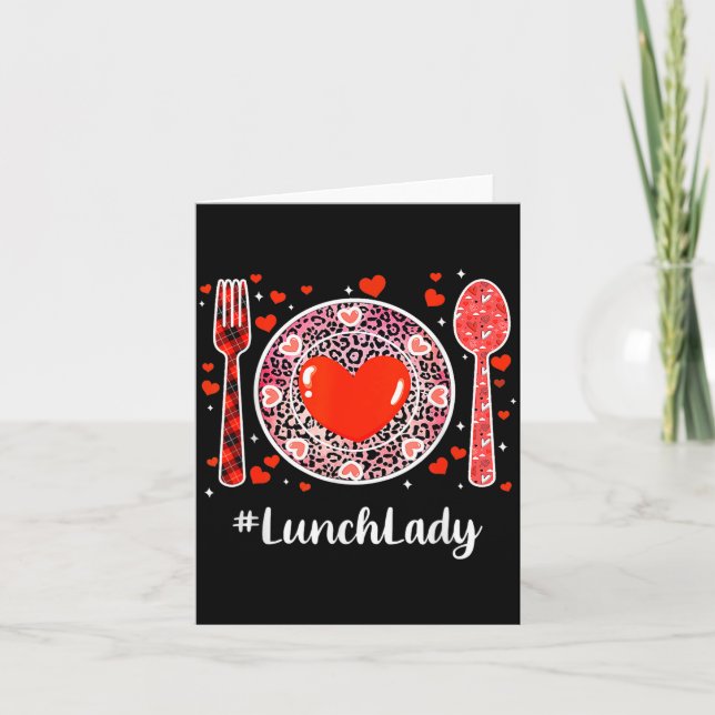 #lunchlady Lunch Lady Women Matching Happy Valenti Card (Front)
