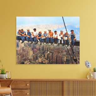 Lunchtime Atop a Skyscraper Remastered 1932 Canvas Print