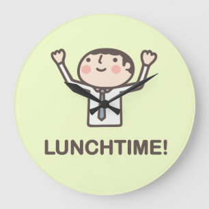 Lunchtime! Large Clock