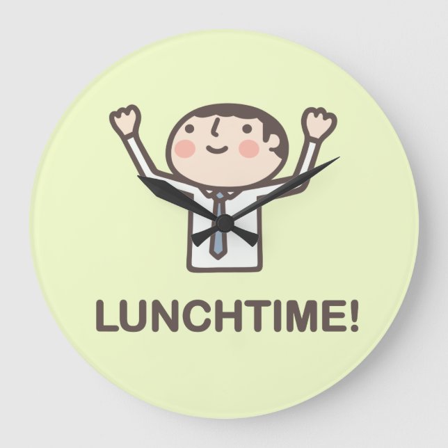 Lunchtime! Large Clock (Front)