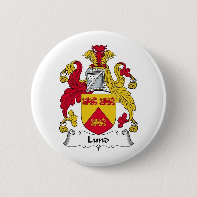 Lund Family Crest 6 Cm Round Badge (Front)