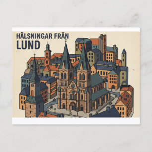 Lund Sweden  postcard 