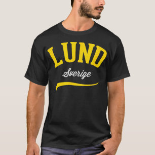 Lund Sweden Sverige Vintage Athletic Retro Sports T-Shirt