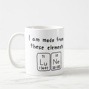 Lune periodic table name mug