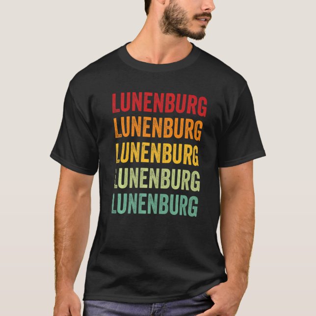 Lunenburg County Virginia Rainbow Text T-Shirt (Front)