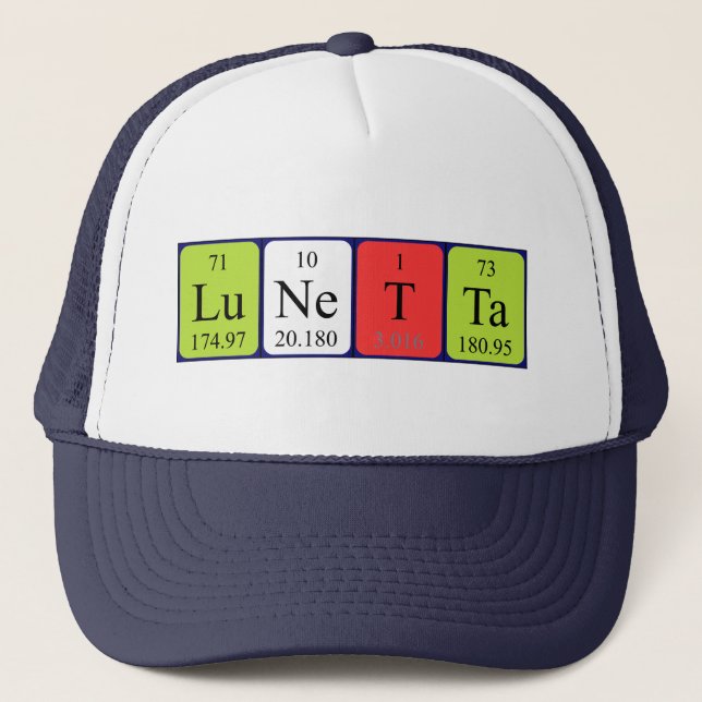 Lunetta periodic table name hat (Front)