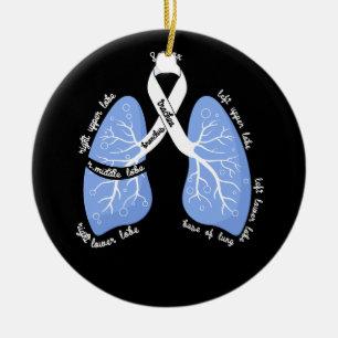 Lung Anatomy Pulmonologist Lung Cancer Awareness R Ceramic Tree Decoration