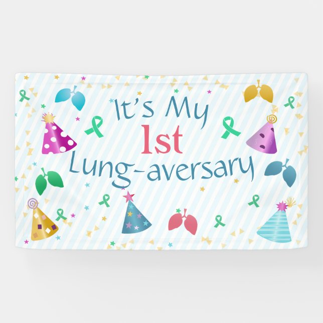 Lung-aversary Party Custom Banner (Horizontal)