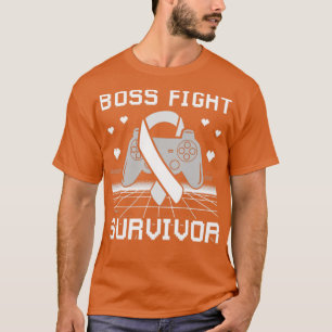 Lung Cancer Awareness Boss Fight Survivor Gamer Gi T-Shirt