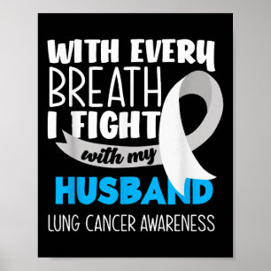 Lung Cancer Awareness Every Breath I Fight With My Poster