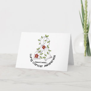 Lung Cancer Awareness FLOWER RIBBON 1 Card